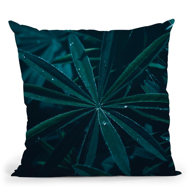 Dark Leaf Big Throw Pillow By Andrea Haase