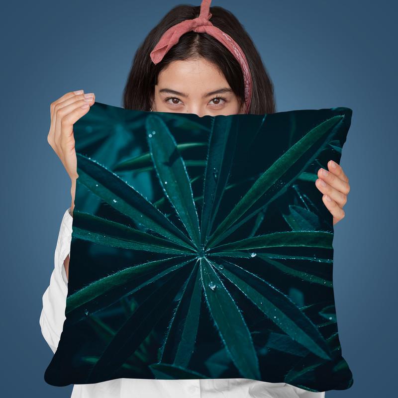 Dark Leaf Big Throw Pillow By Andrea Haase