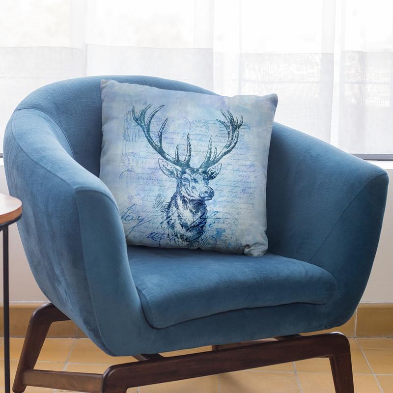 Deer Joy To The World Throw Pillow By Andrea Haase