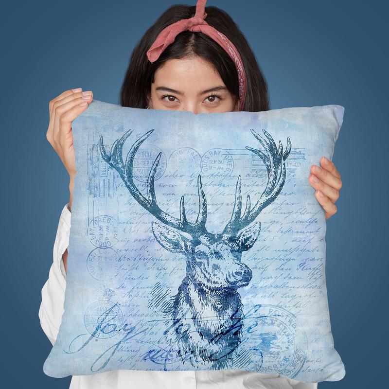 Deer Joy To The World Throw Pillow By Andrea Haase