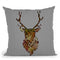 Deer Knit Throw Pillow By Andrea Haase