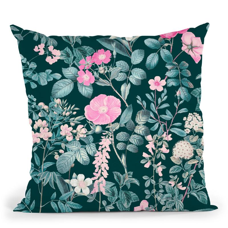 Delicate Flowers Vintage I Throw Pillow By Andrea Haase