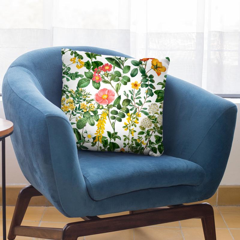 Delicate Flowers Vintage Throw Pillow By Andrea Haase