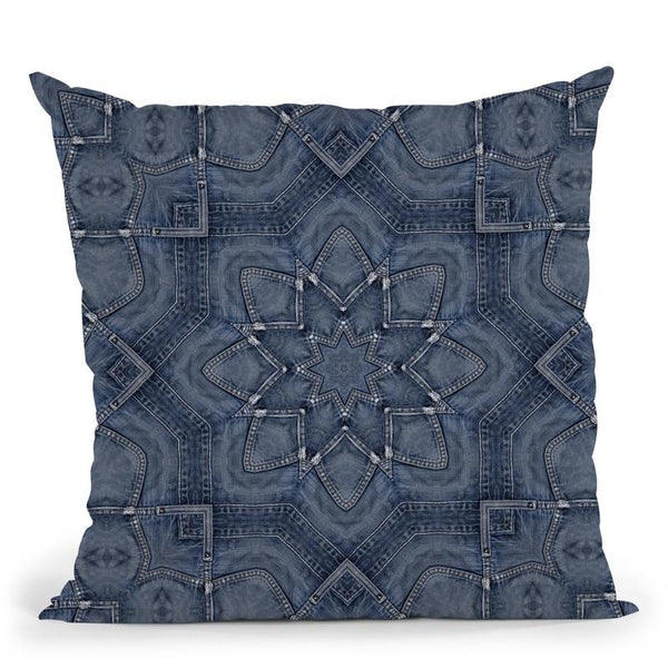 Denim Octagon Master Throw Pillow By Andrea Haase