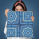 Denim Patchwork Throw Pillow By Andrea Haase