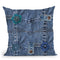 Denim Pocket Patchwork Throw Pillow By Andrea Haase