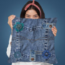 Denim Pocket Patchwork Throw Pillow By Andrea Haase