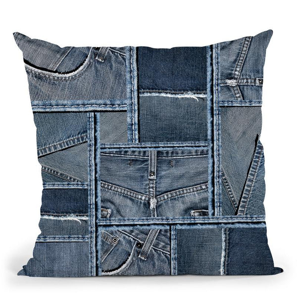 Denim Throw Pillow By Andrea Haase