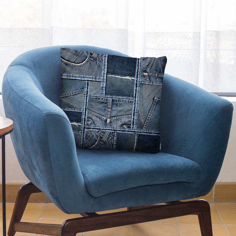 Denim Throw Pillow By Andrea Haase