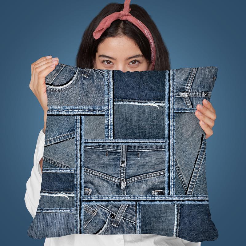 Denim Throw Pillow By Andrea Haase