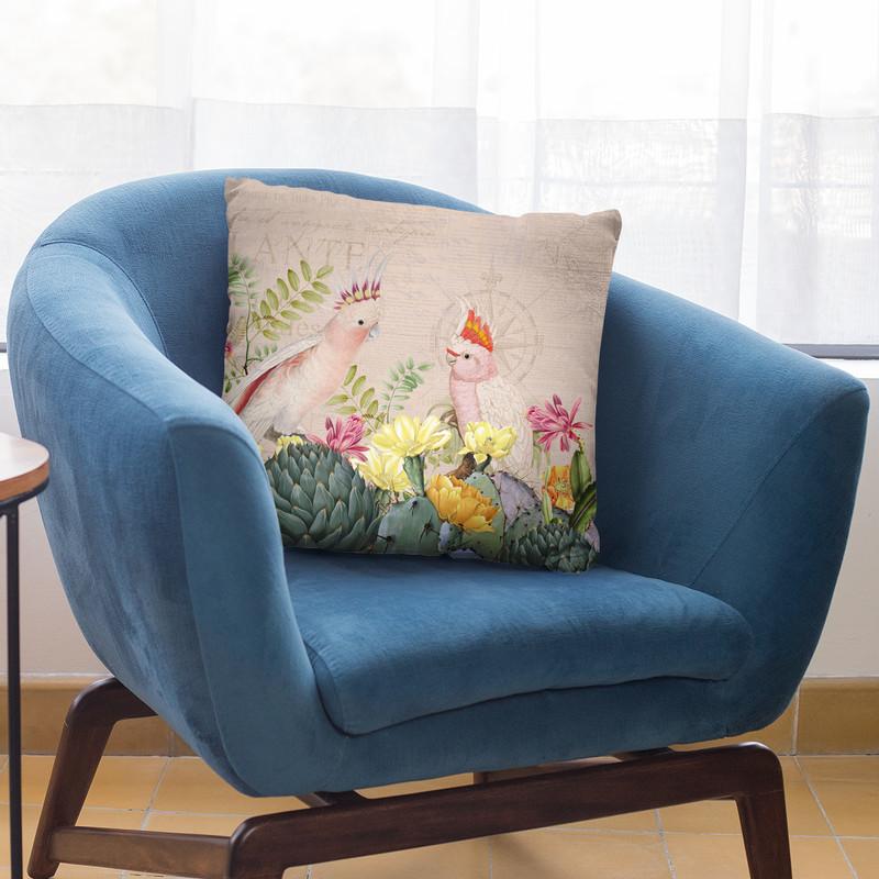 Desert Cockatoos Throw Pillow By Andrea Haase