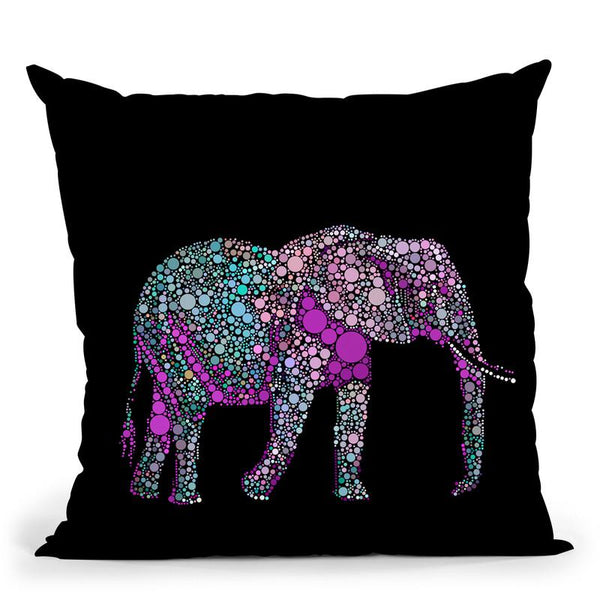 Dot Art Elephant Throw Pillow By Andrea Haase