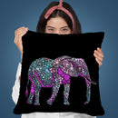 Dot Art Elephant Throw Pillow By Andrea Haase
