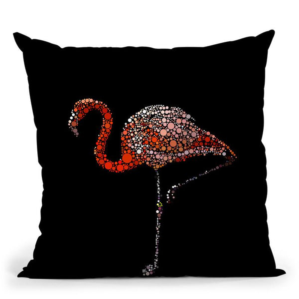 Dot Art Flamingo Throw Pillow By Andrea Haase