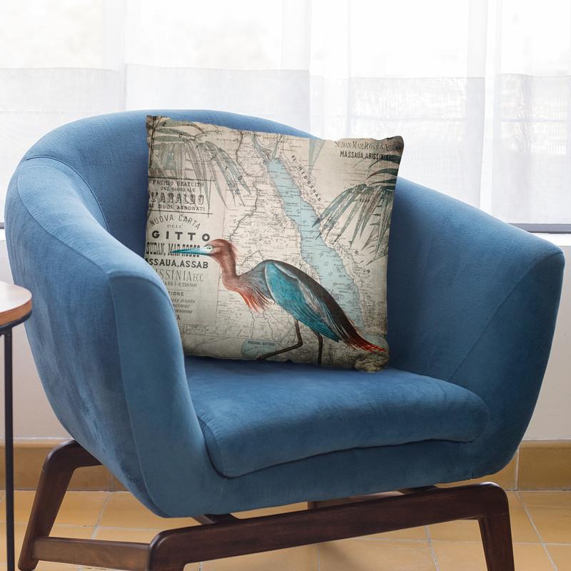 Egypt Heron Throw Pillow By Andrea Haase