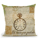 El Tiempo Pasa Throw Pillow By Andrea Haase