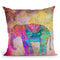 Elephant Artwork Throw Pillow By Andrea Haase