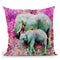 Elephants Art Throw Pillow By Andrea Haase