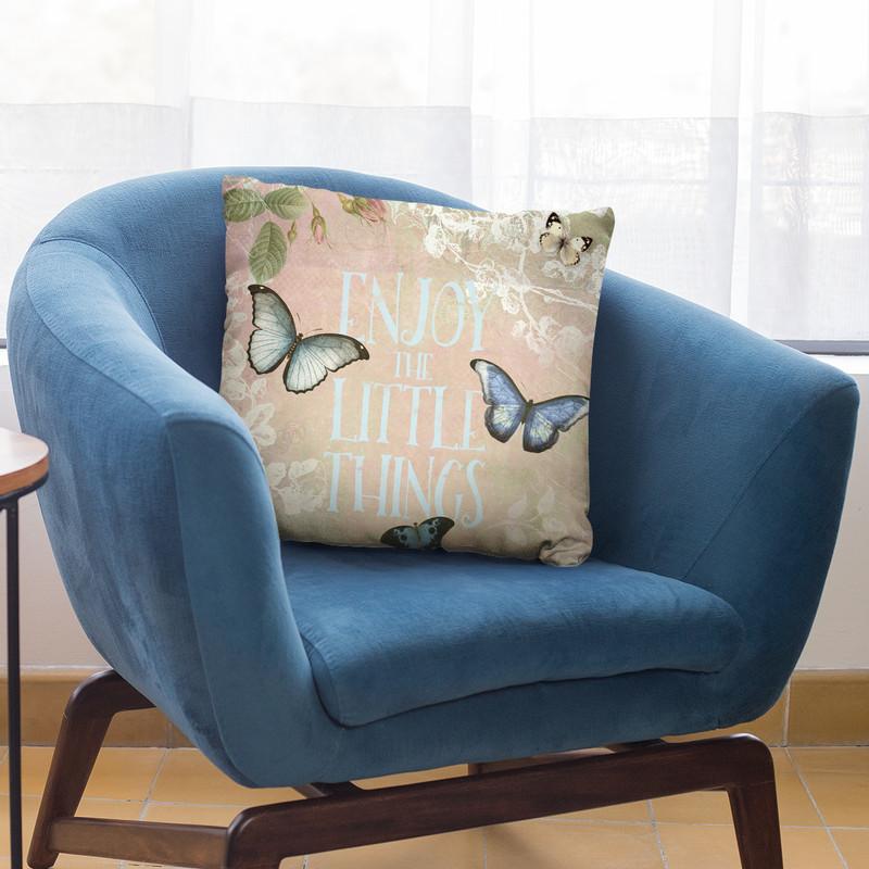 Enjoy The Little Things Butterfly Throw Pillow By Andrea Haase