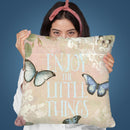 Enjoy The Little Things Butterfly Throw Pillow By Andrea Haase