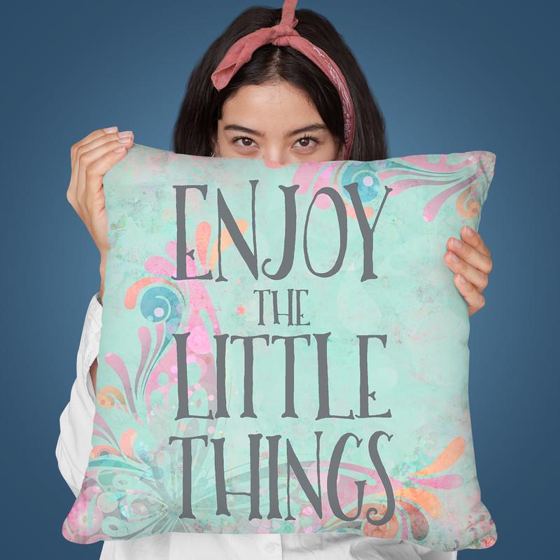 Enjoy The Little Things Throw Pillow By Andrea Haase