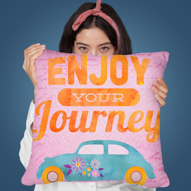 Enjoy Your Journey Throw Pillow By Andrea Haase
