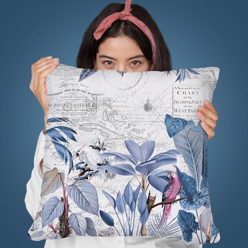 Exotic Birds Journey I Throw Pillow By Andrea Haase