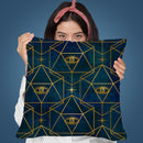 Eye Gold Pattern Throw Pillow By Andrea Haase