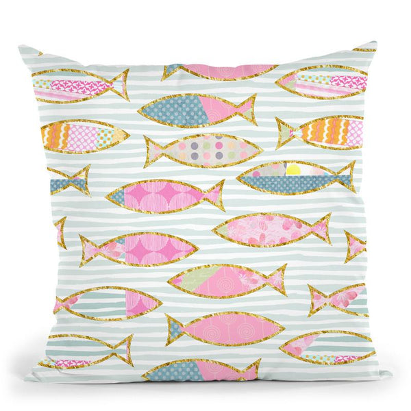 Fancy Fish Throw Pillow By Andrea Haase