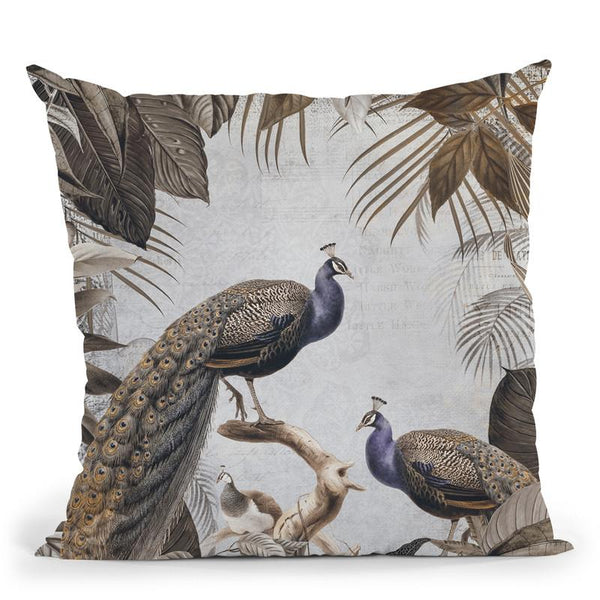 Fantastic Peacock I Throw Pillow By Andrea Haase
