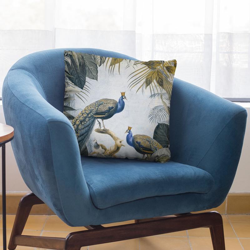 Fantastic Peacock Kings Gold Throw Pillow By Andrea Haase