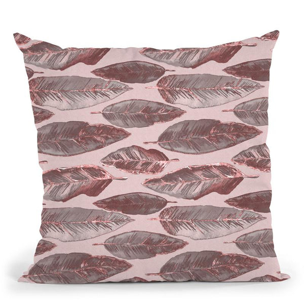 Feather Gold Brown Throw Pillow By Andrea Haase