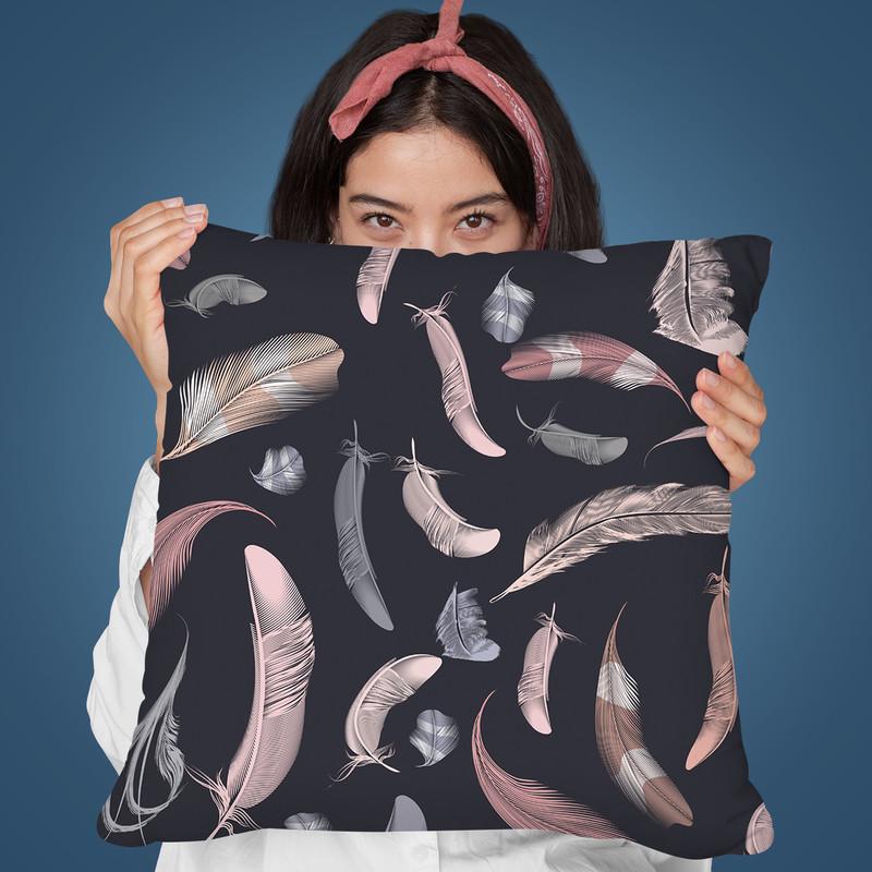 Feather Pattern Throw Pillow By Andrea Haase