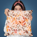 Federn Brown Orange Throw Pillow By Andrea Haase