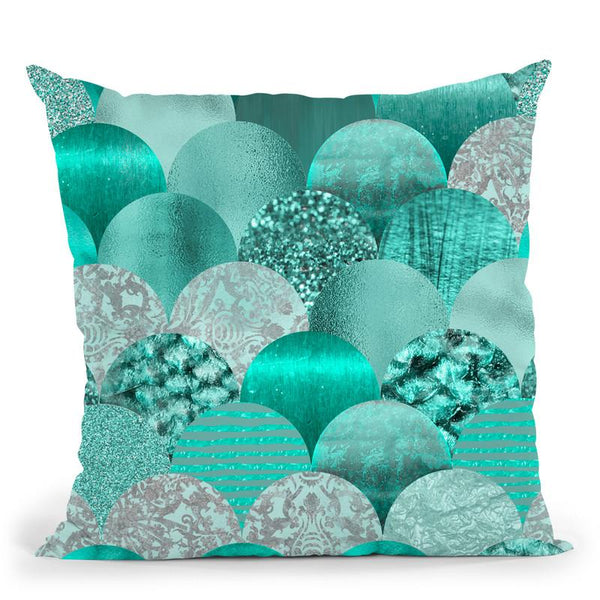 Fish Skin Scale Pattern Throw Pillow By Andrea Haase