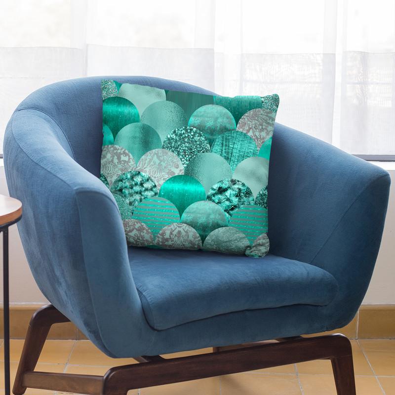 Fish Skin Scale Pattern Throw Pillow By Andrea Haase