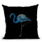 Flamingo Dot Art Blue Throw Pillow By Andrea Haase