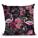 Flamingo Jungle Ii Throw Pillow By Andrea Haase
