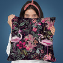 Flamingo Jungle Ii Throw Pillow By Andrea Haase