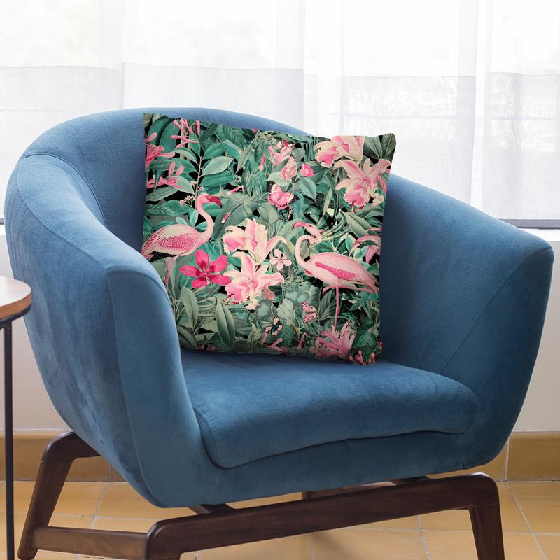 Flamingo Jungle Iv Throw Pillow By Andrea Haase