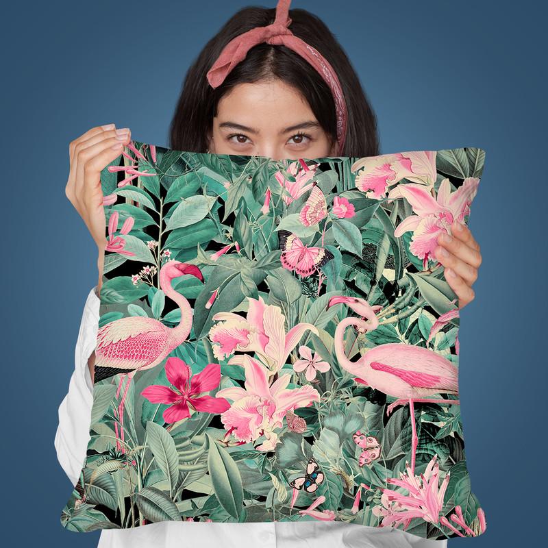 Flamingo Jungle Iv Throw Pillow By Andrea Haase