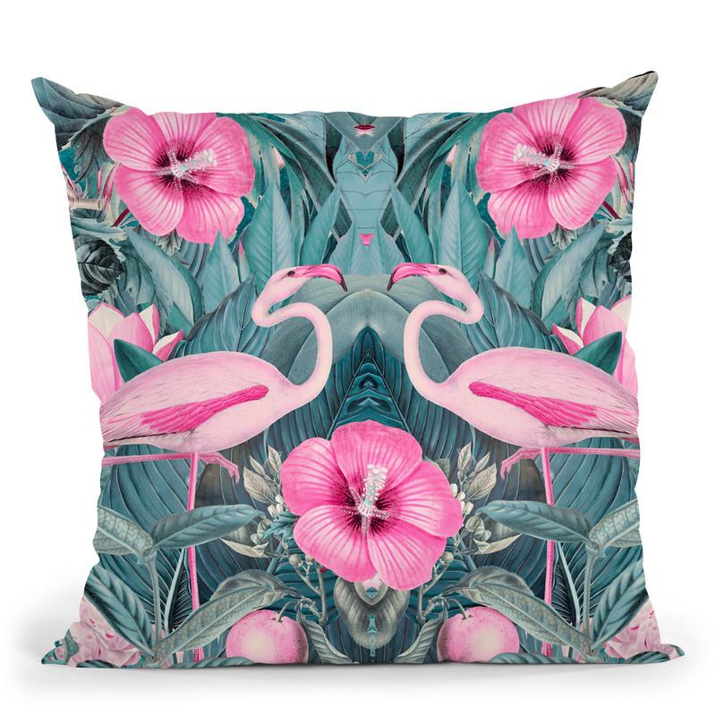 Flamingo Symmetry Throw Pillow By Andrea Haase