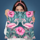 Flamingo Symmetry Throw Pillow By Andrea Haase