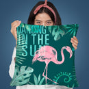 Flamingo Throw Pillow By Andrea Haase