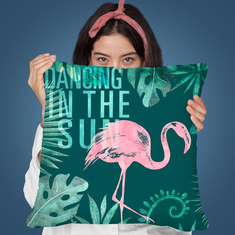 Flamingo Throw Pillow By Andrea Haase