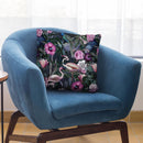 Flamingos Dark Jungle Quer Throw Pillow By Andrea Haase