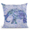 Floral Elephant Blue Throw Pillow By Andrea Haase