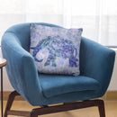 Floral Elephant Blue Throw Pillow By Andrea Haase