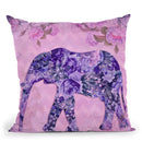 Floral Elephant Throw Pillow By Andrea Haase