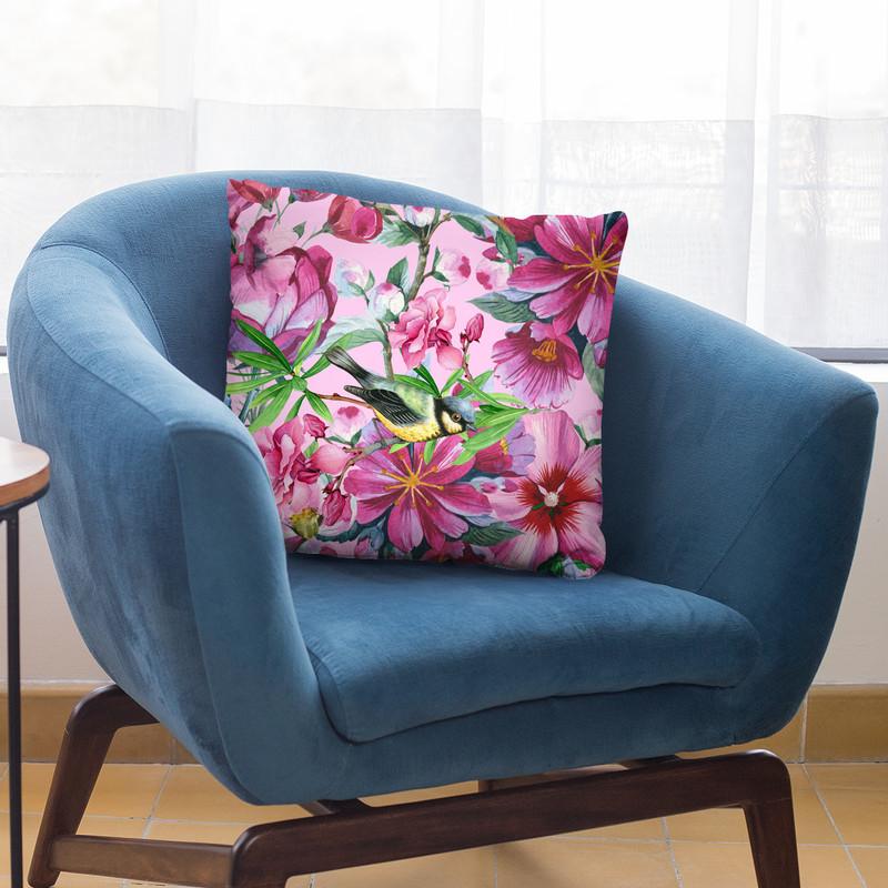 Floral Watercolor Halfdrop Throw Pillow By Andrea Haase
